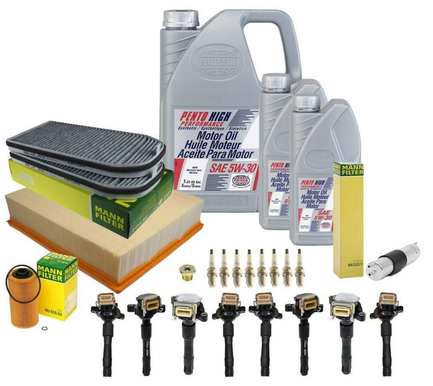 BMW Ignition Tune-Up Kit (5W-30) (7 Liter) (High Performance) 64312339888 - eEuroparts Kit 3085015KIT